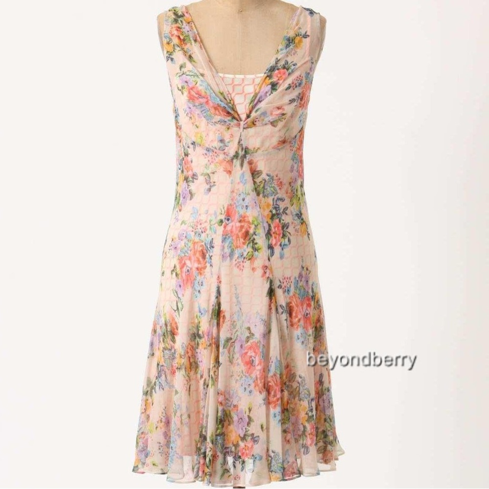 Anthropologie Savannah Silk floral print Dress by Meadow Rue - Picture 3 of 12